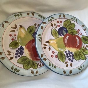 Heritage Mint Ltd Black Forest Fruits Set Of 2 Dinner Plates
